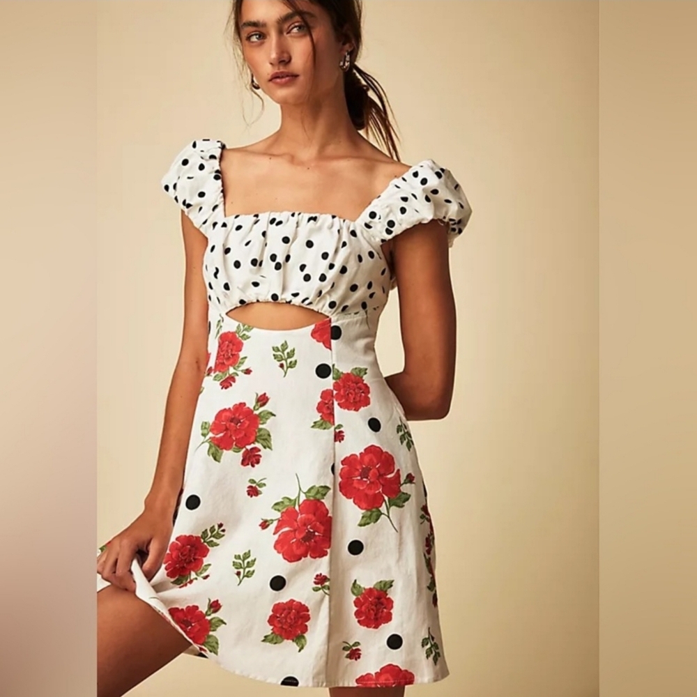 Free People BomBom floral printed mini dress